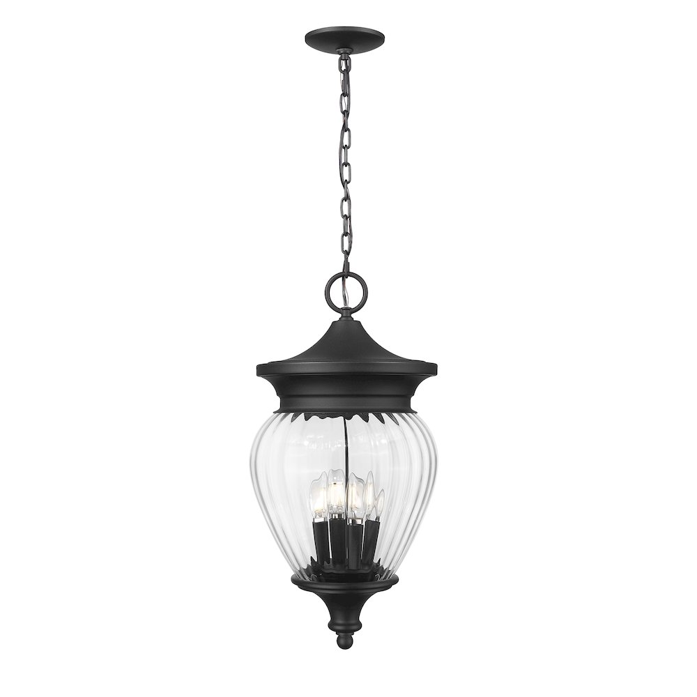 Z-Lite 4 Light Outdoor Chain Mount Ceiling Fixture. Picture 1