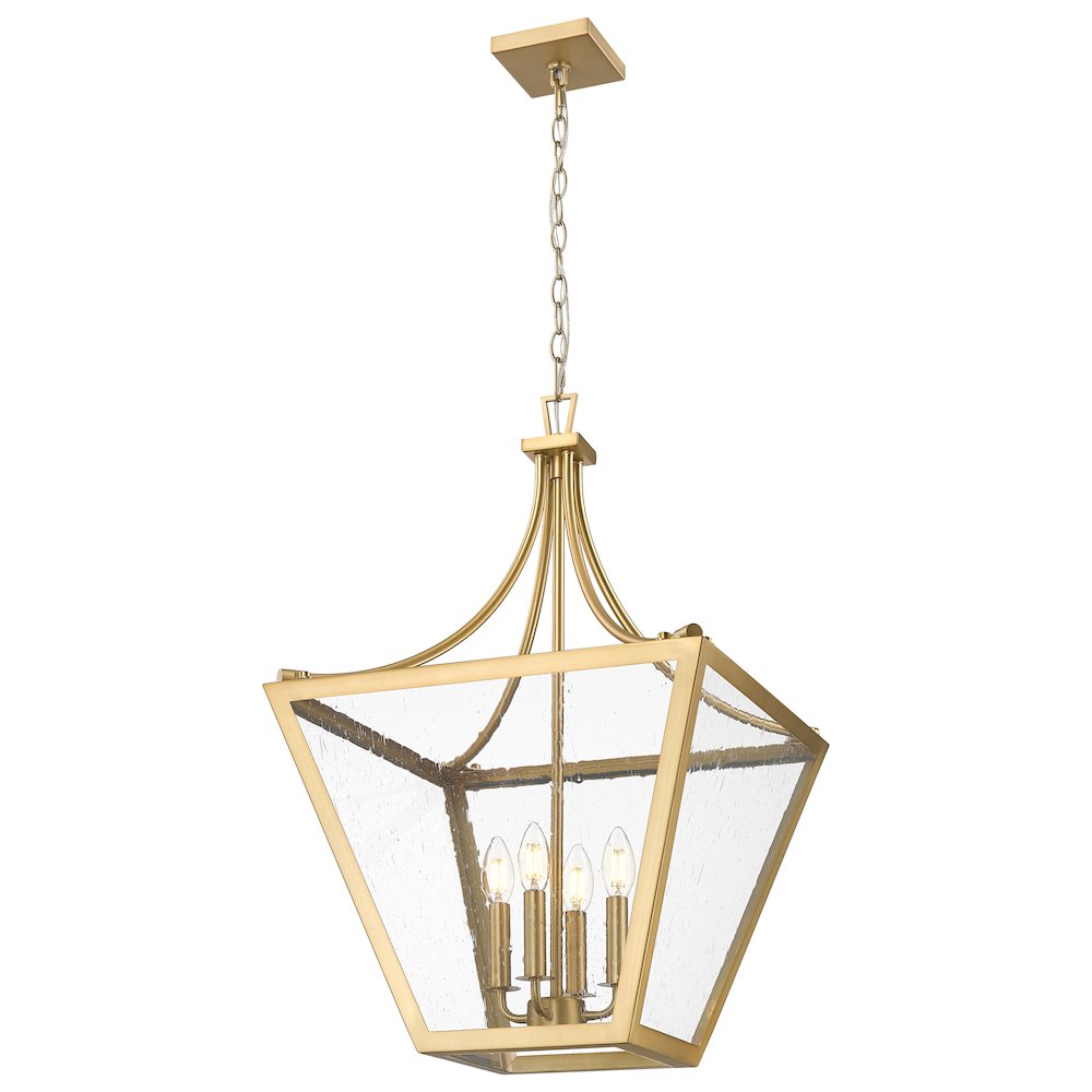 Z-Lite 4 Light Chandelier, Rubbed Brass. Picture 3