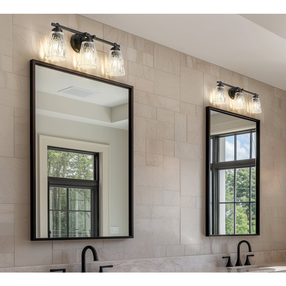 Z-Lite 3 Light Vanity, Matte Black. Picture 6