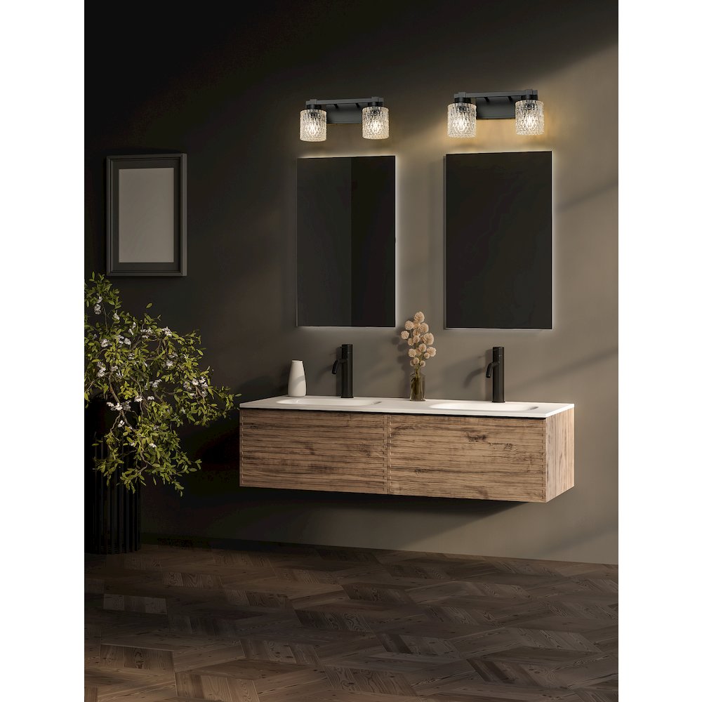 Z-Lite 2 Light Vanity, Matte Black. Picture 6
