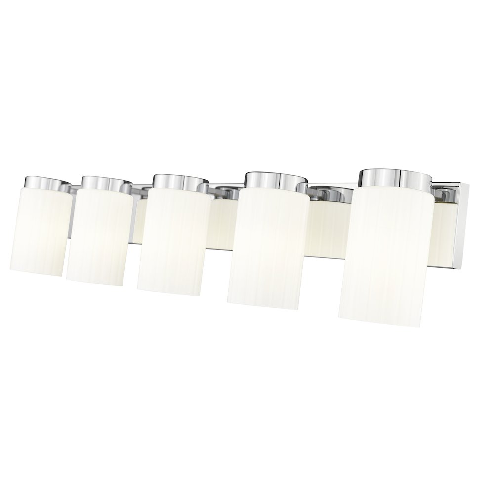 Z-Lite Burk 5 Light Vanity, Chrome. Picture 4