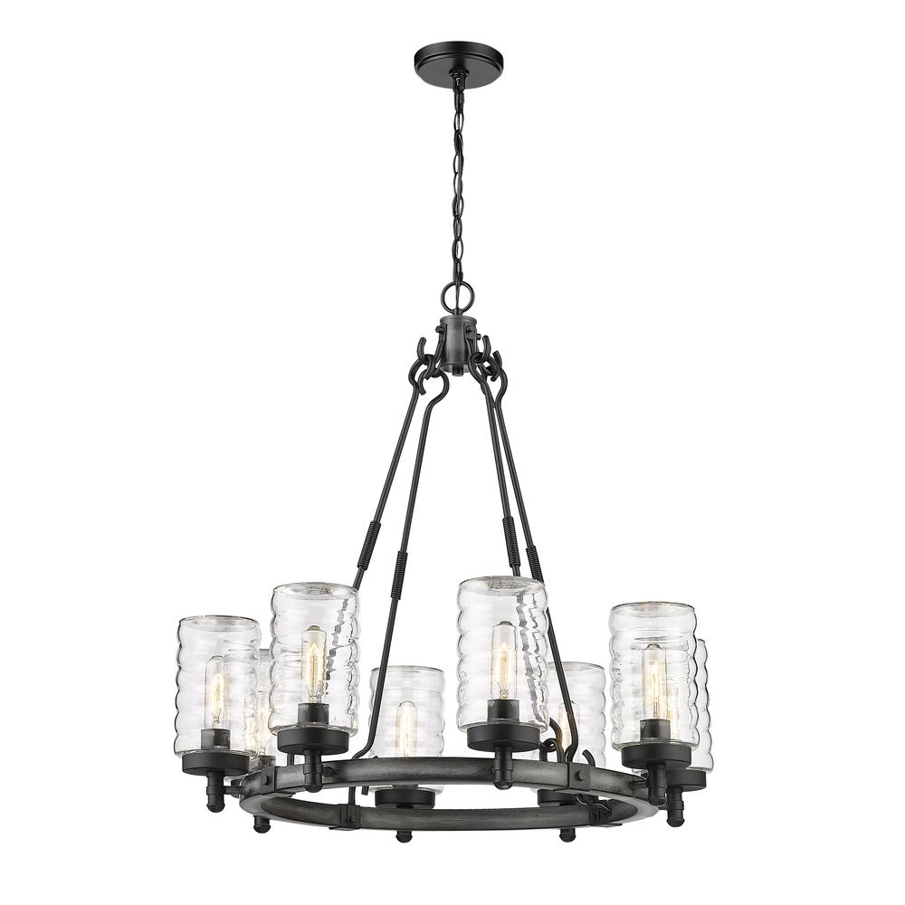 8 Light Outdoor Chandelier. Picture 1