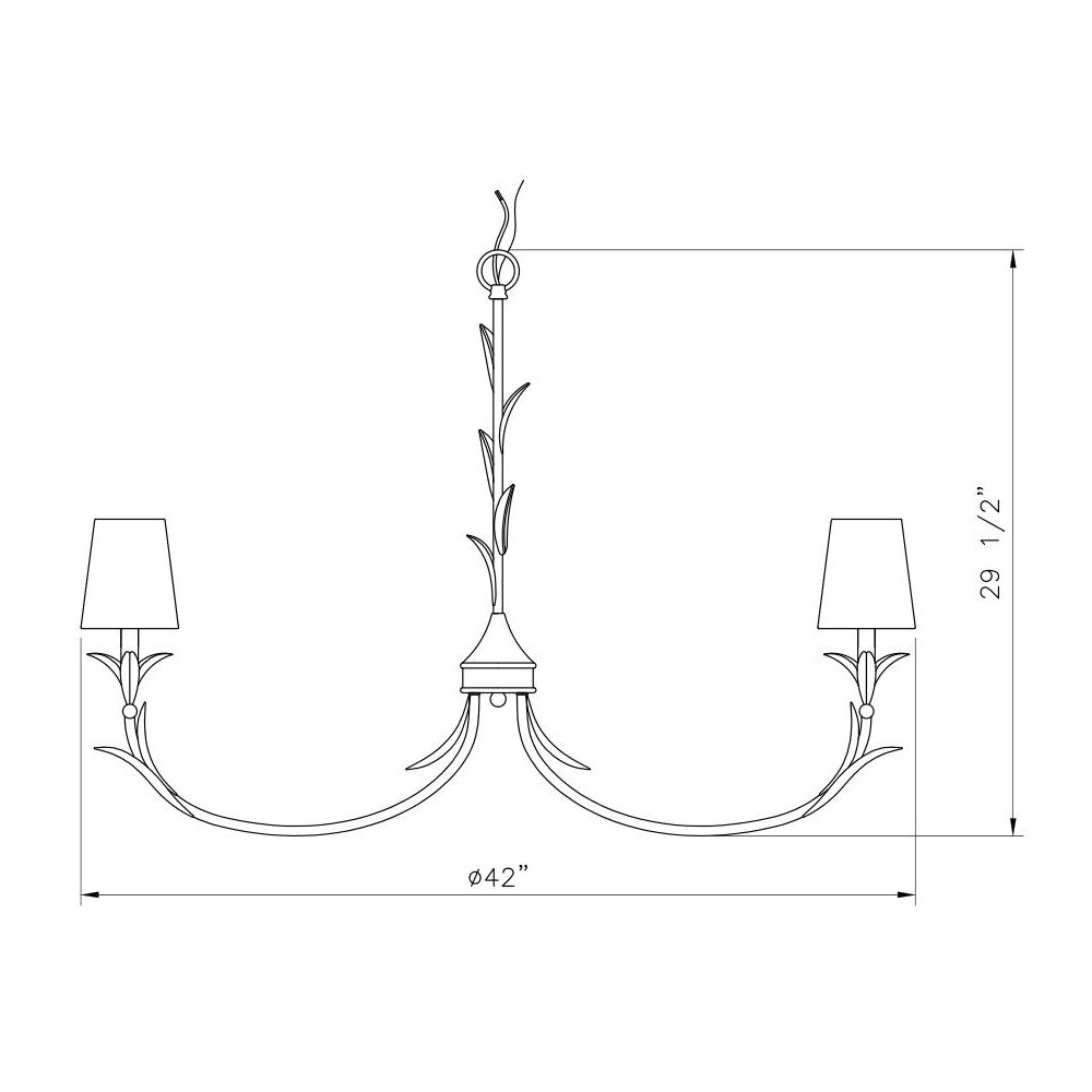 Z-Lite 8 Light Chandelier, Textured White. Picture 8