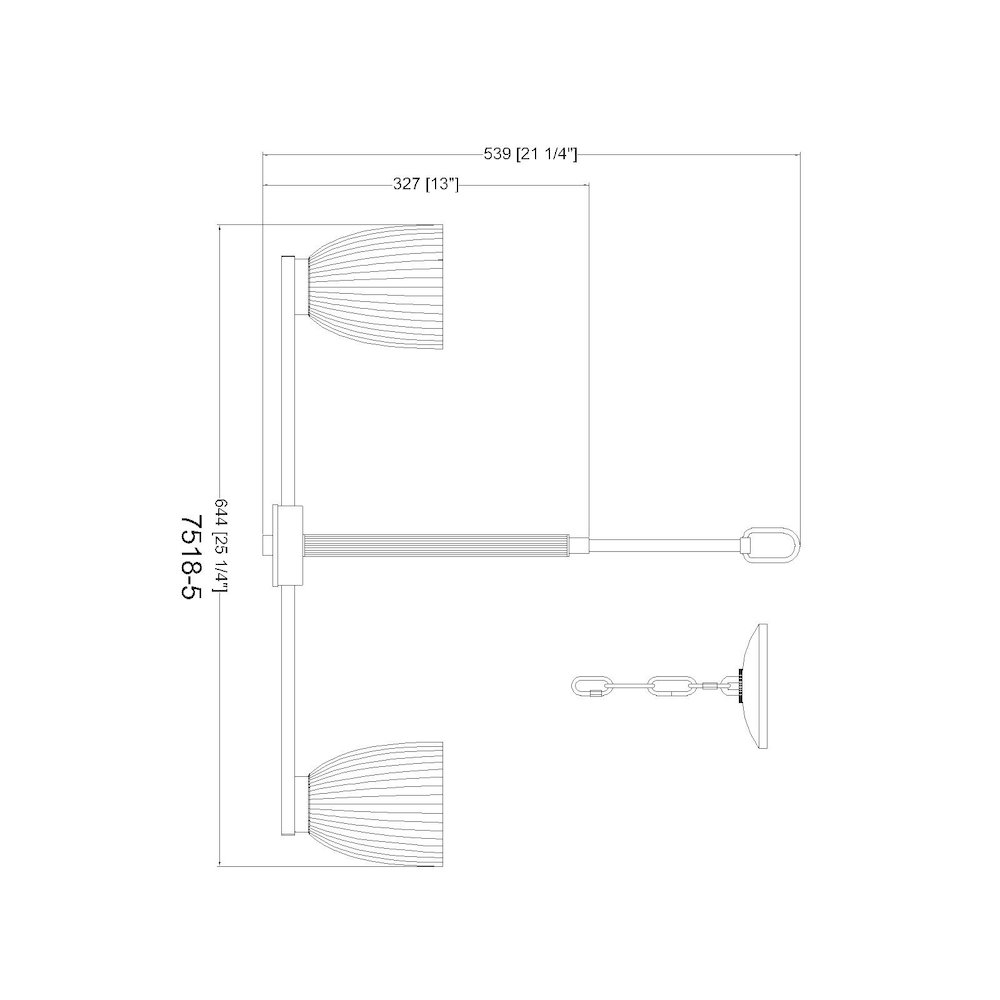 Z-Lite Naya 5 Light Chandelier in Matte Black color, Steel frame. Picture 8