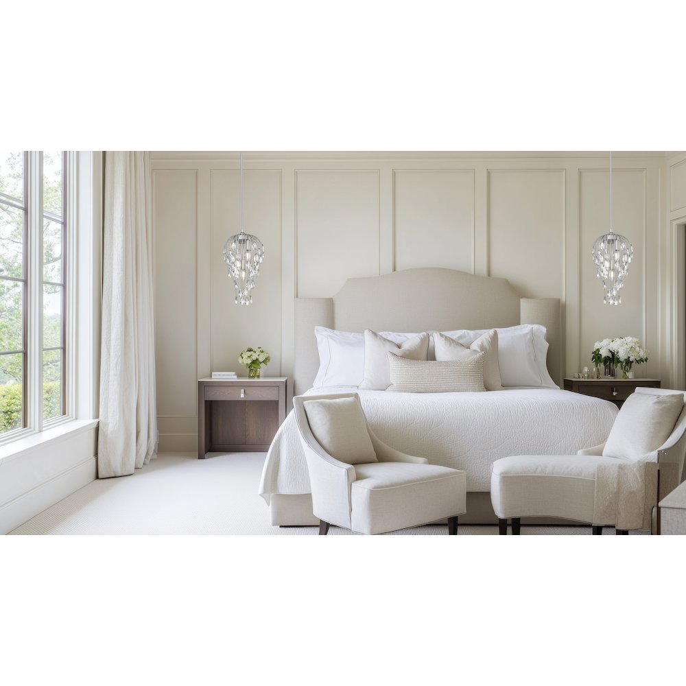 Z-Lite 3 Light Pendant, Brushed Nickel. Picture 6