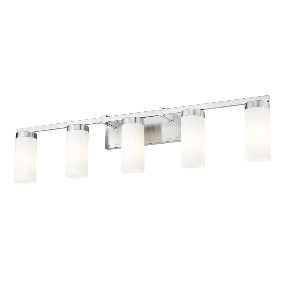 Z-Lite Danica 5 Light Vanity in Brushed Nickel color, Steel frame. Picture 2