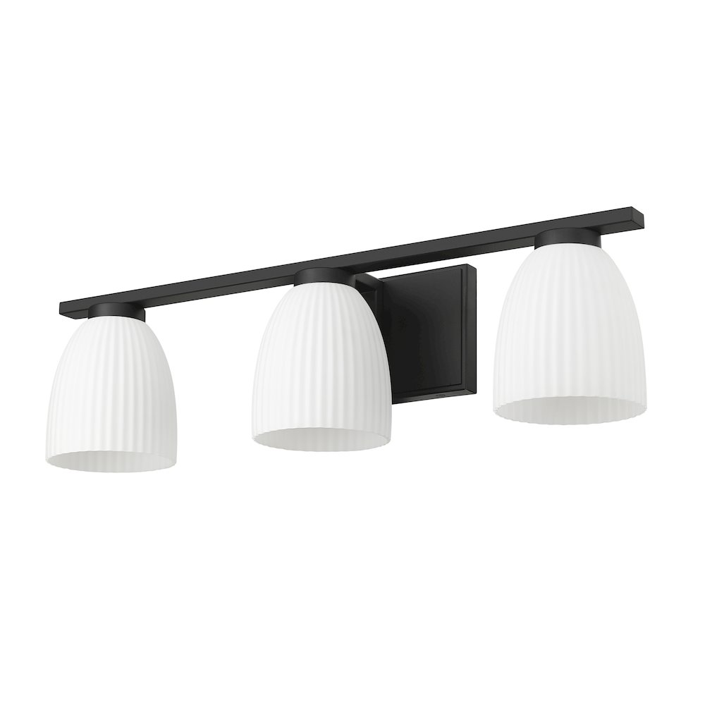 Z-Lite Naya 3 Light Vanity in Matte Black color, Steel frame. Picture 5