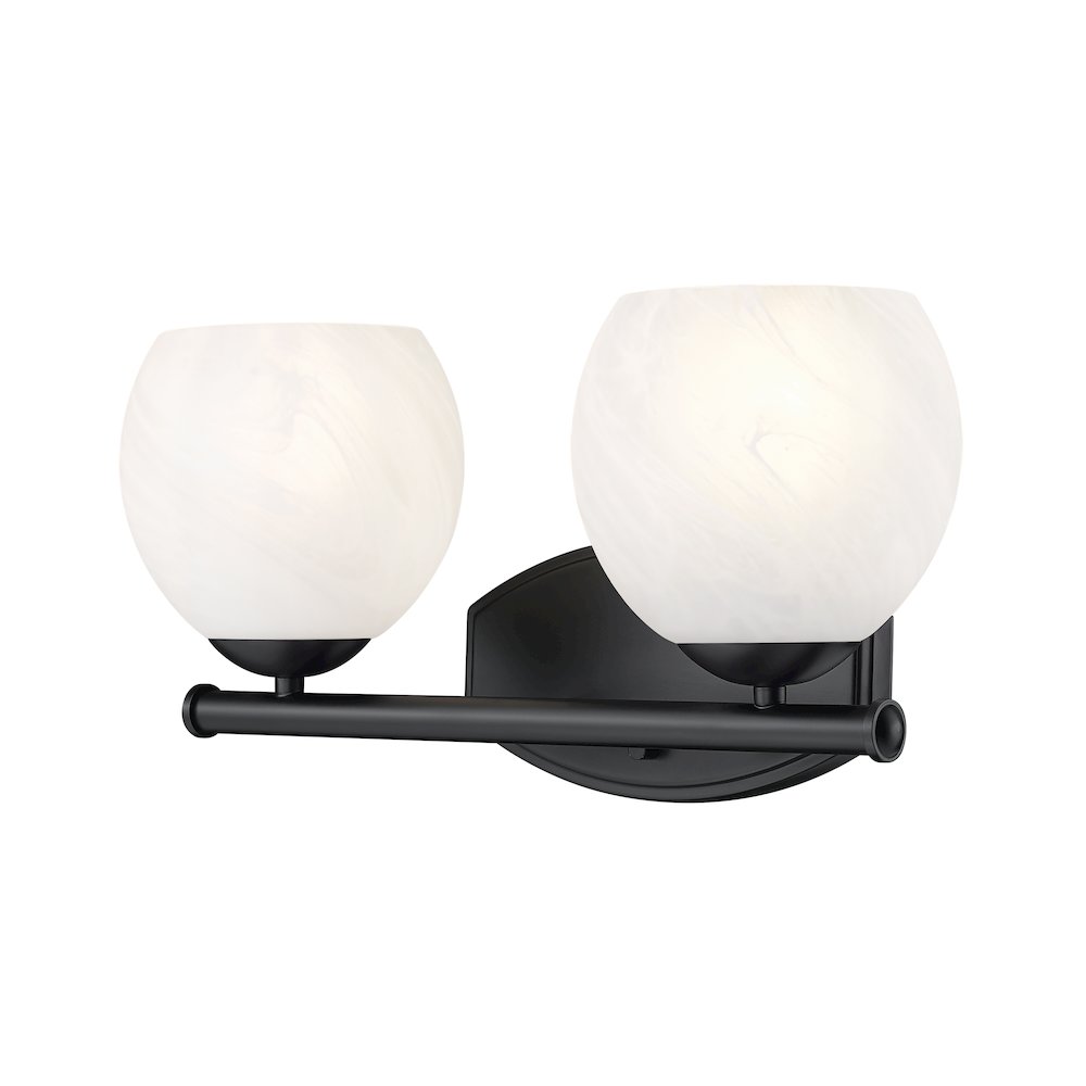 Z-Lite 2 Light Vanity, Matte Black. Picture 1