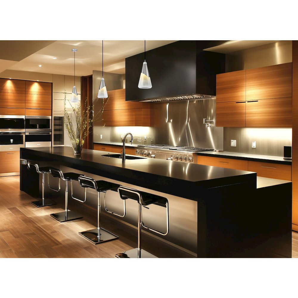 Z-Lite Aimie 1 Light Pendant, Brushed Nickel. Picture 7