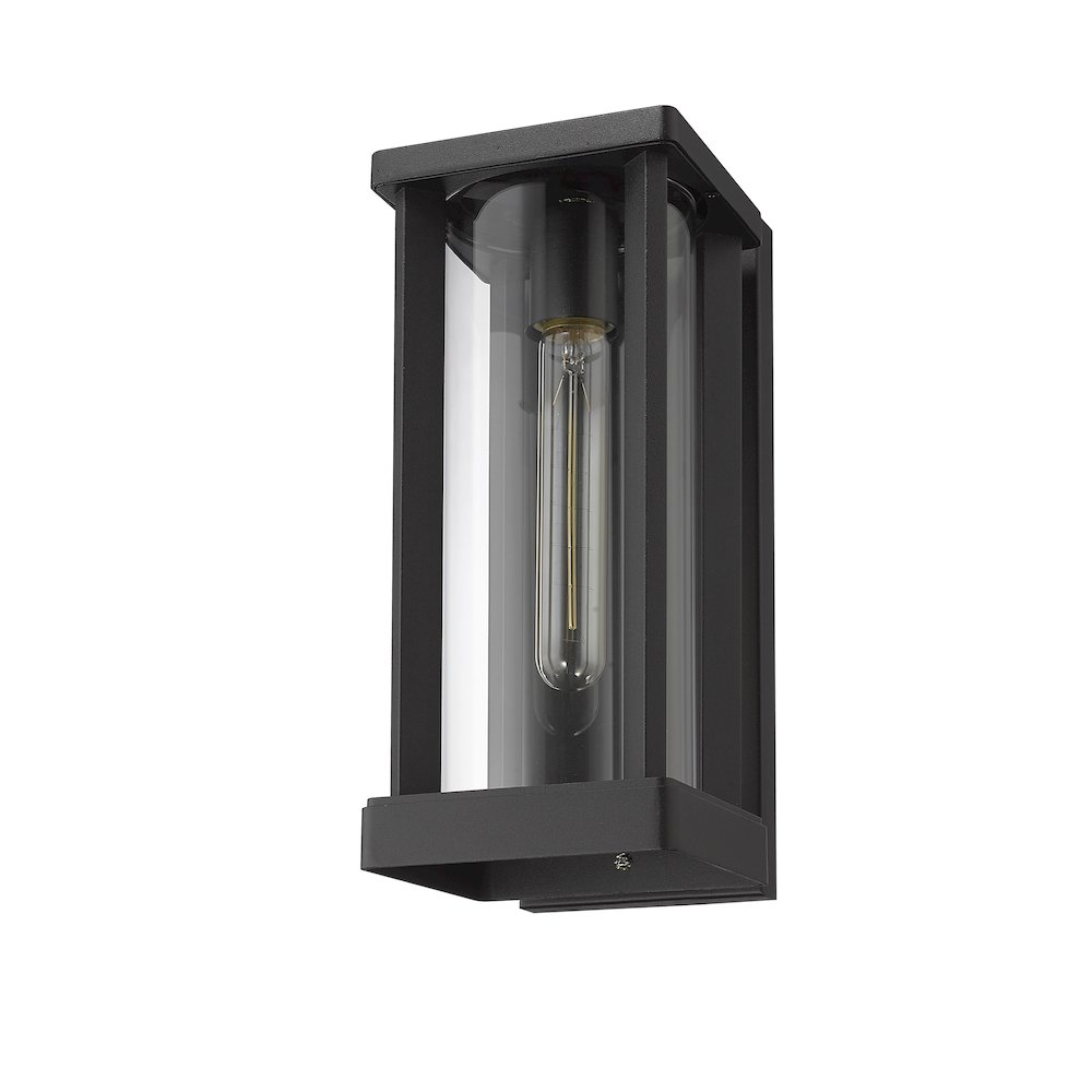 Z-Lite Glenwood 1 Light Outdoor Wall Light in Black Frame Finish. Picture 5