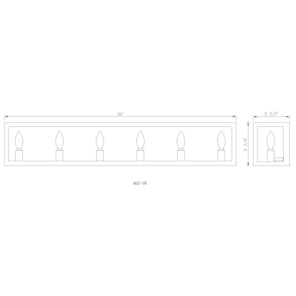 Z-Lite 6 Light Vanity. Picture 8