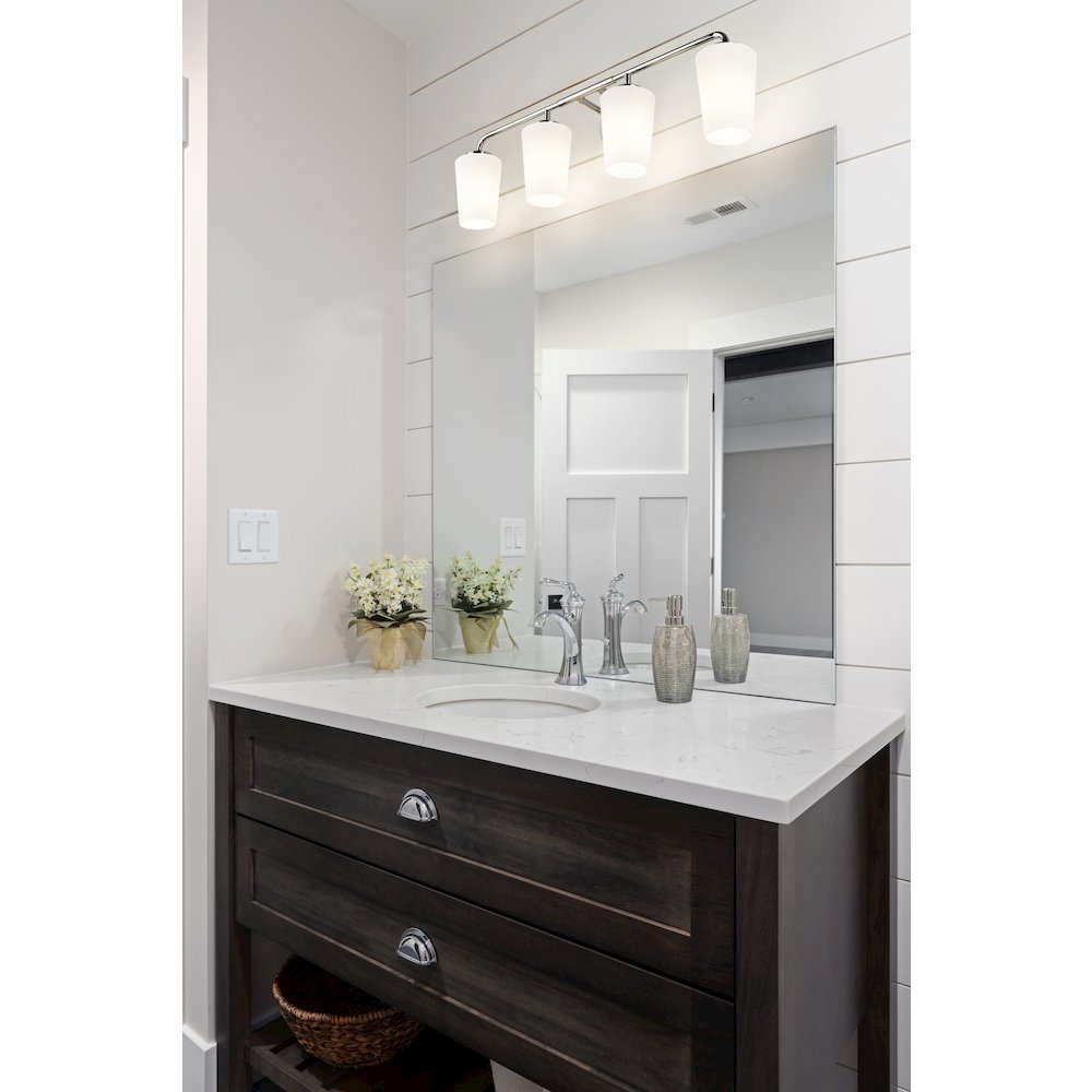 Z-Lite Montford 4 Light Vanity in Chrome color, Steel frame. Picture 6