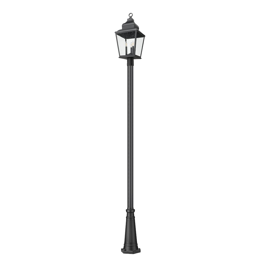 Z-Lite 3 Light Outdoor Post Mounted Fixture, Sand Black. Picture 7