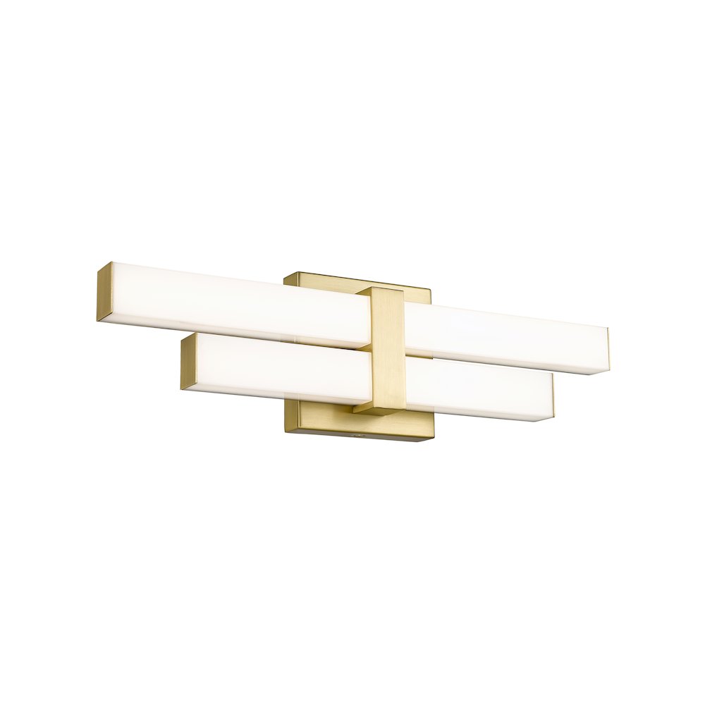 Z-Lite Zane 2 Light Vanity in Modern Gold Frame Finish. Picture 2