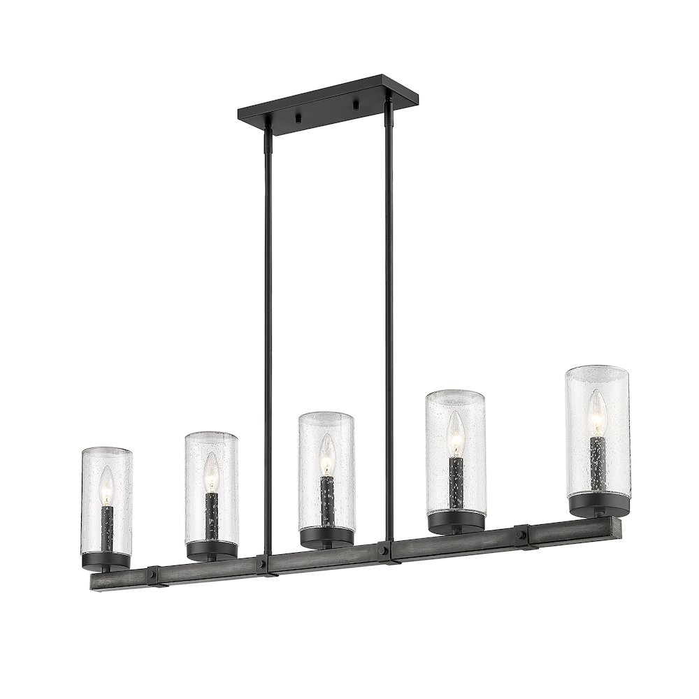 Z-Lite 5 Light Outdoor Linear Chandelier. Picture 1