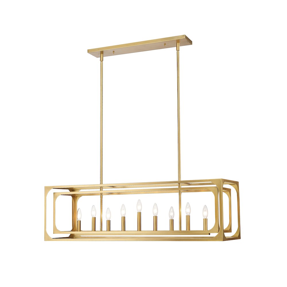 Z-Lite 9 Light Linear Chandelier. Picture 1