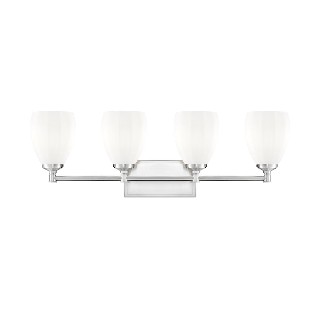 Z-Lite Oren 4 Light Vanity in Brushed Nickel color, Steel frame. Picture 2