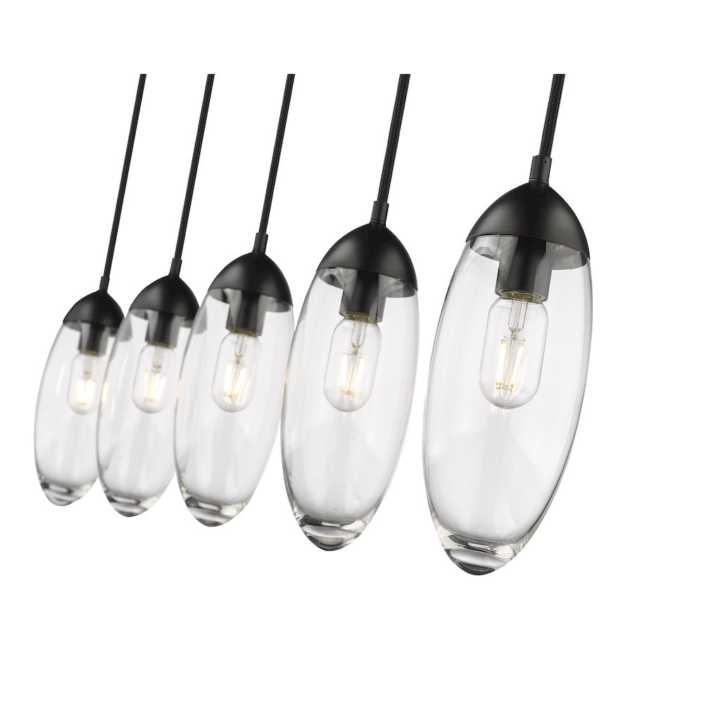 Z-Lite 5 Light Linear Chandelier. Picture 4