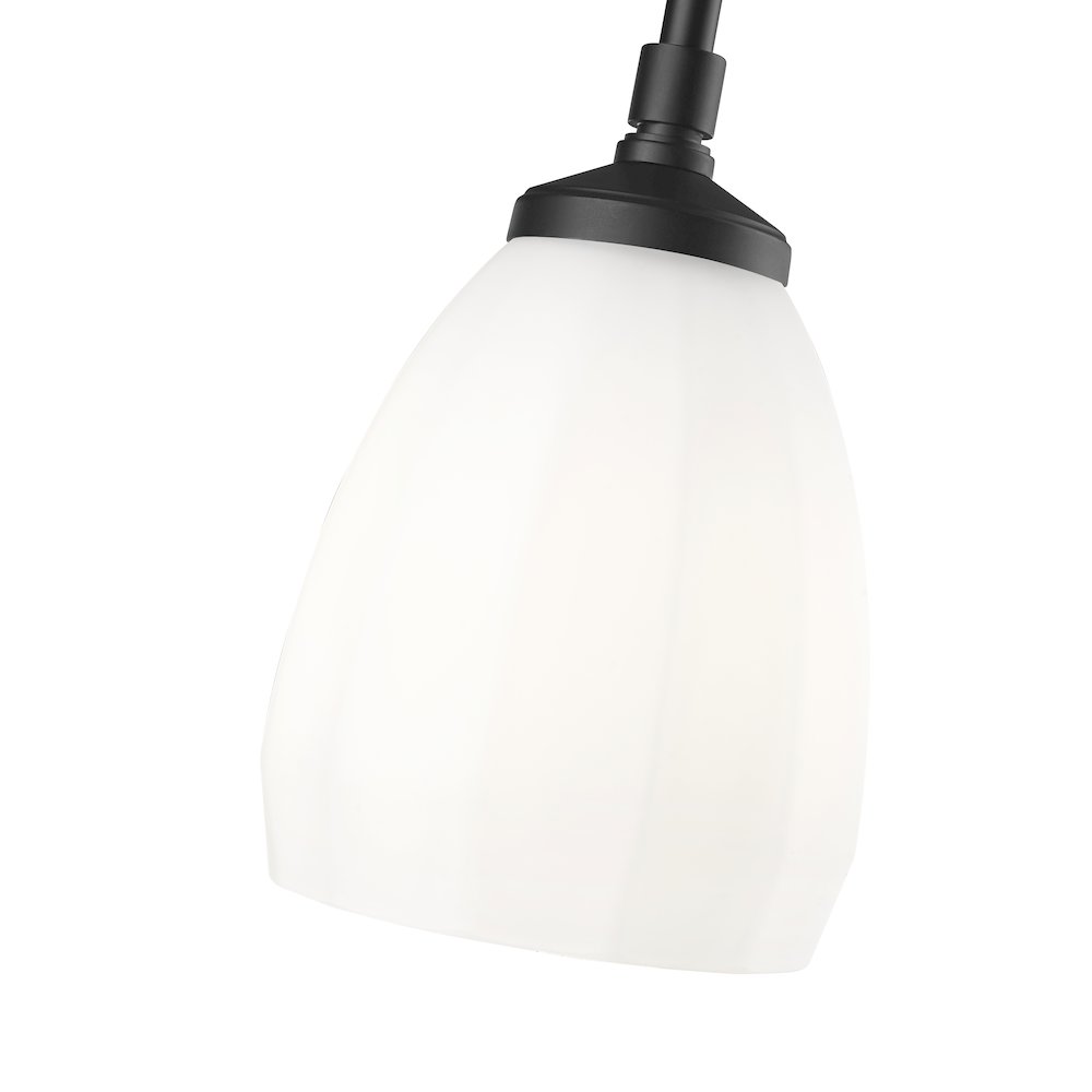 Z-Lite Oren 1 Light Pendant in Matte Black color, Steel frame. Picture 4