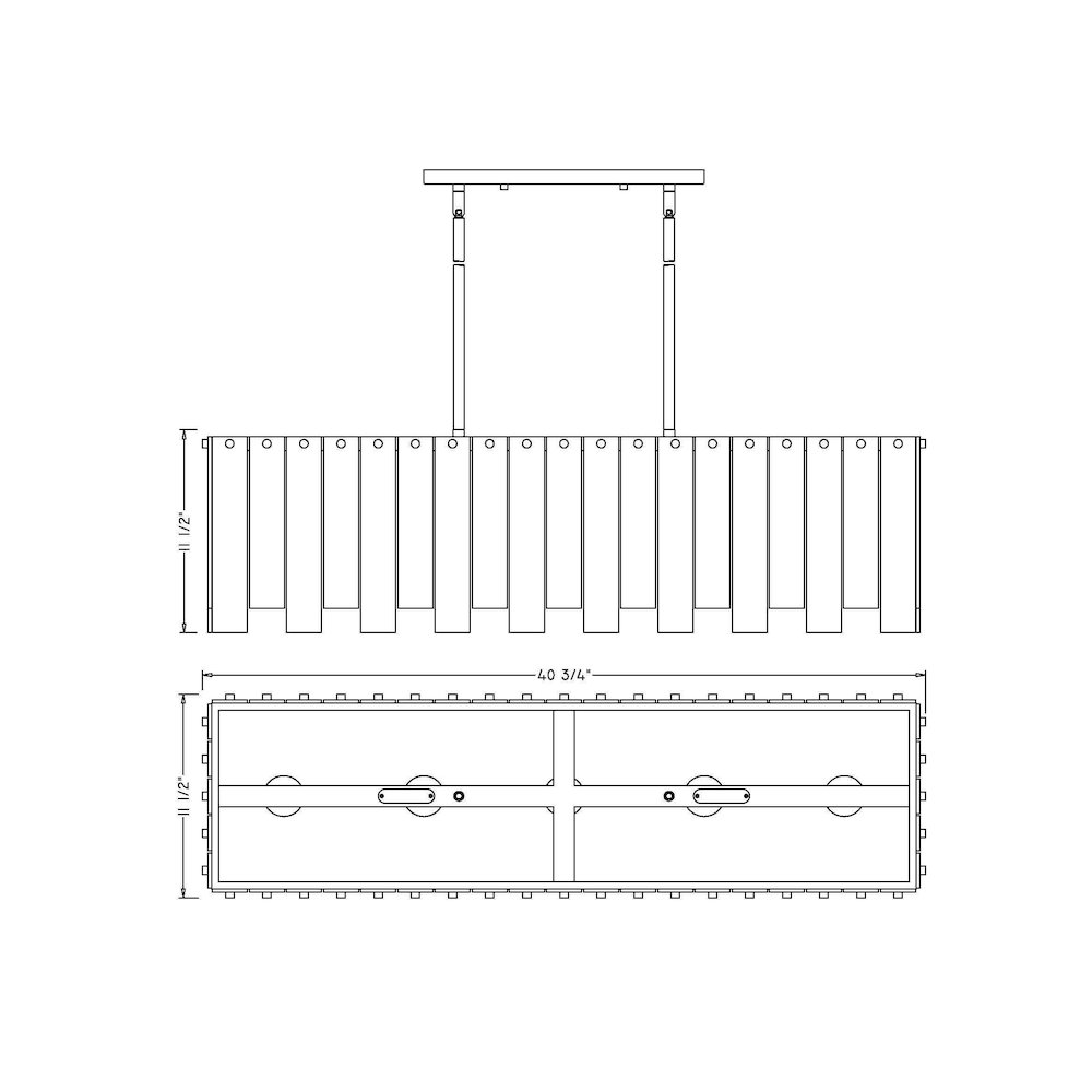 Z-Lite 5 Light Linear Chandelier. Picture 8
