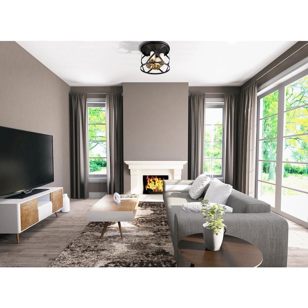 Z-Lite 4 Light Flush Mount. Picture 7