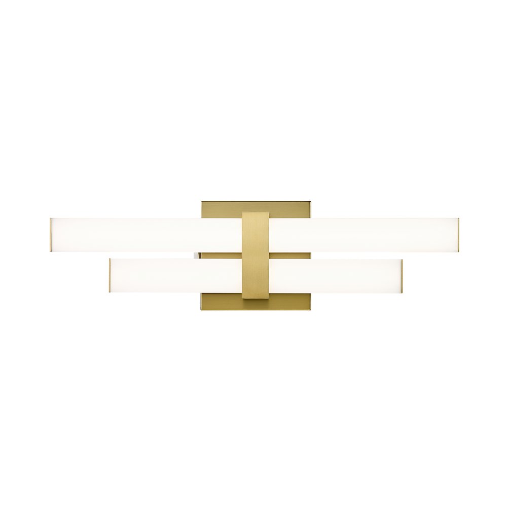 Z-Lite Zane 2 Light Vanity in Modern Gold Frame Finish. Picture 3