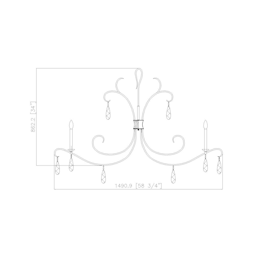 Z-Lite 6 Light Chandelier. Picture 8