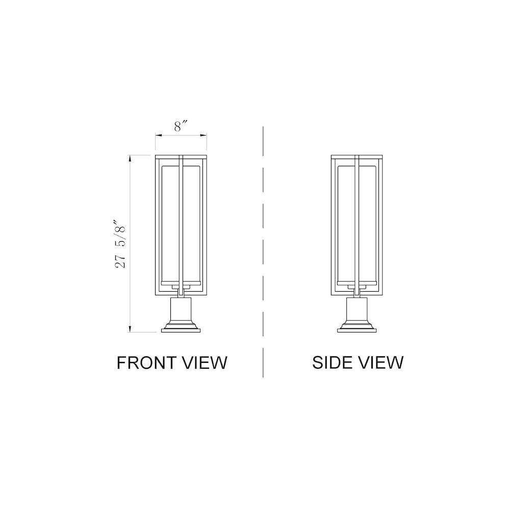 Z-Lite 1 Light Outdoor Pier Mounted Fixture. Picture 8