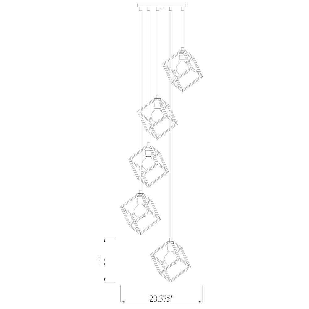 Z-Lite 5 Light Chandelier. Picture 8