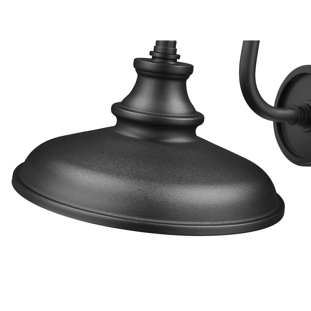 Z-Lite RLM 1 Light Outdoor Wall Light in Sand Black color, Aluminum frame. Picture 4