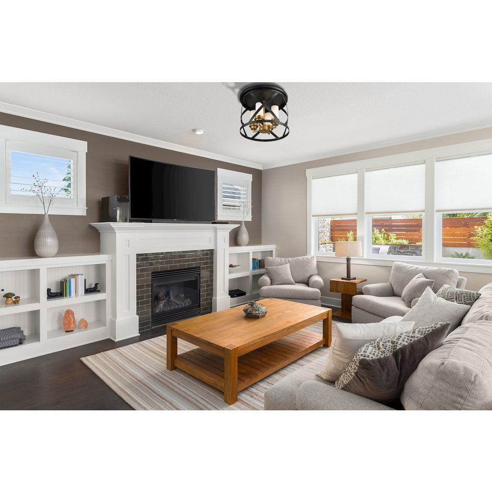 Z-Lite 4 Light Flush Mount. Picture 6