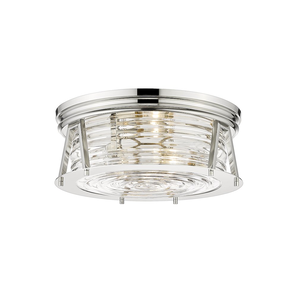 Z-Lite 3 Light Flush Mount. Picture 1