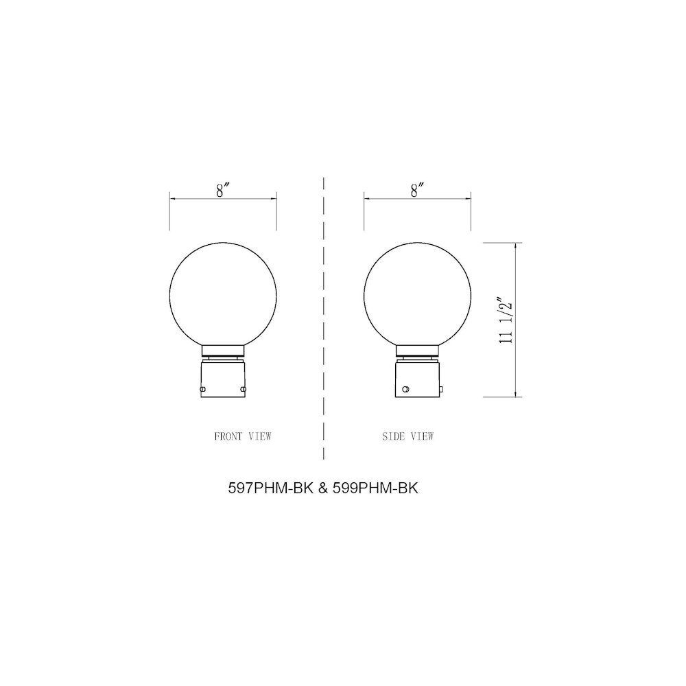 Z-Lite 1 Light Outdoor Post Mount Fixture. Picture 6