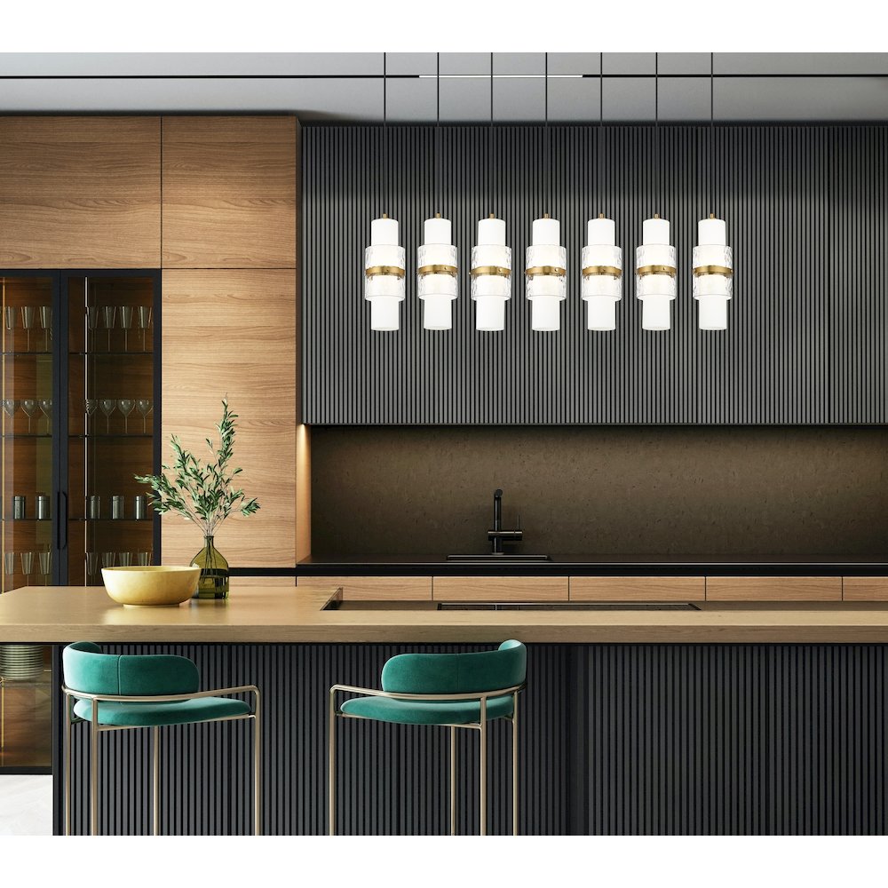 Z-Lite 7 Light Linear Chandelier. Picture 6