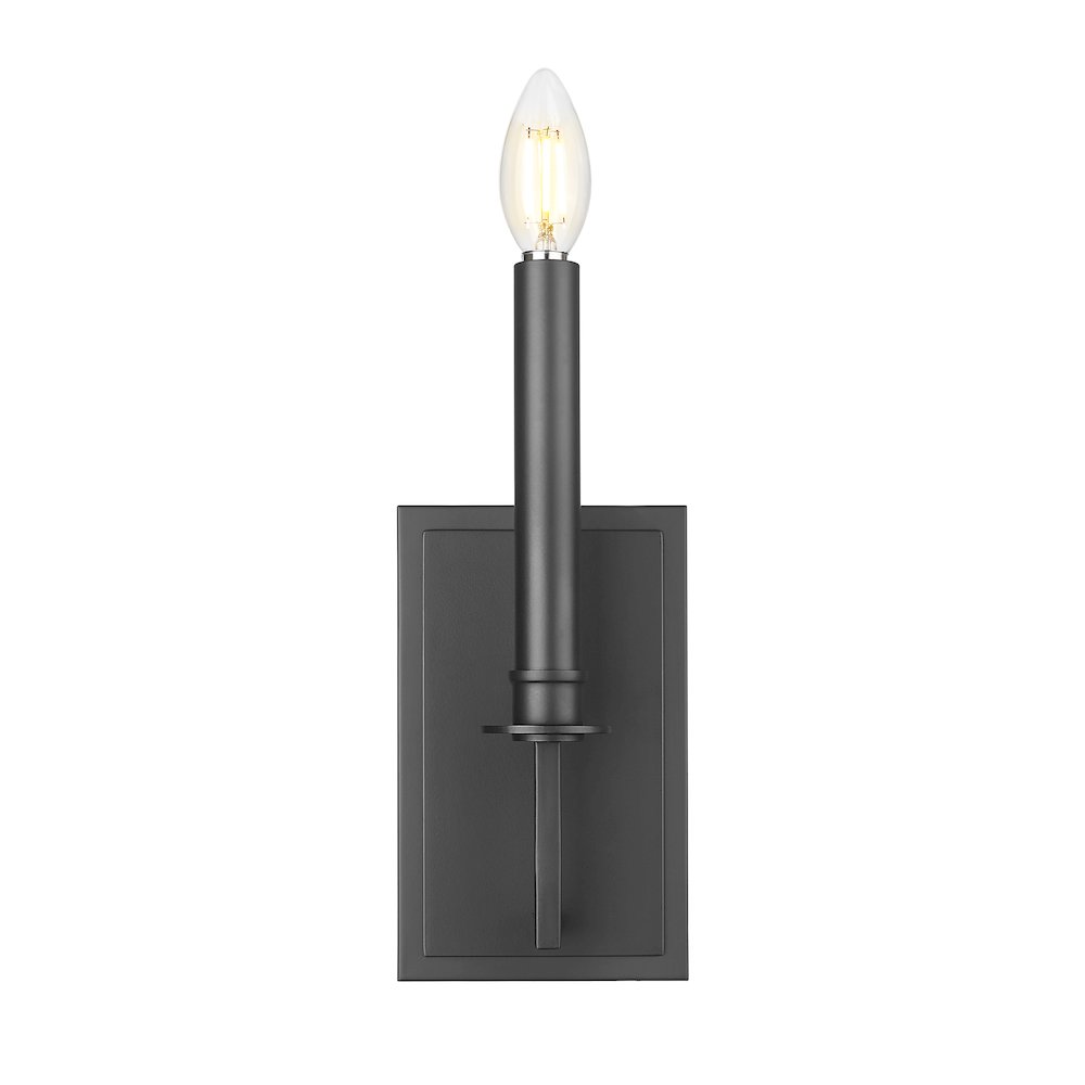 Z-Lite 2 Light Wall Sconce, Matte Black. Picture 3