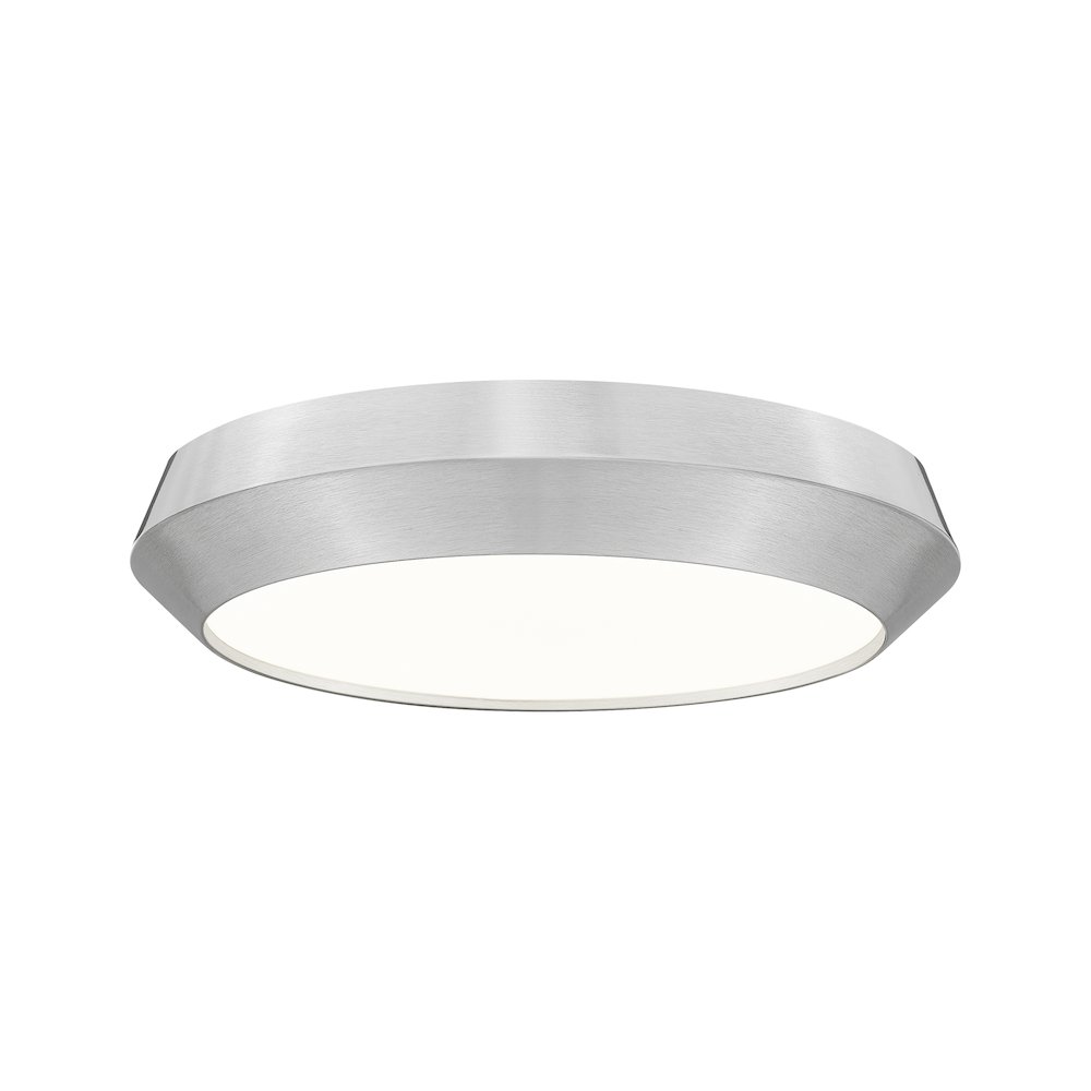 Z-Lite 1 Light Flush Mount, Brushed Nickel. Picture 1