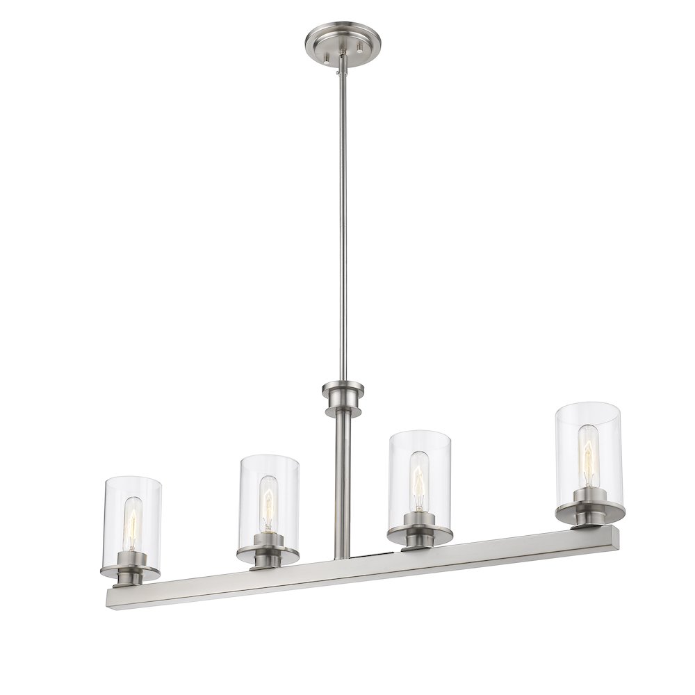 Z-Lite 4 Light Linear Chandelier. Picture 3