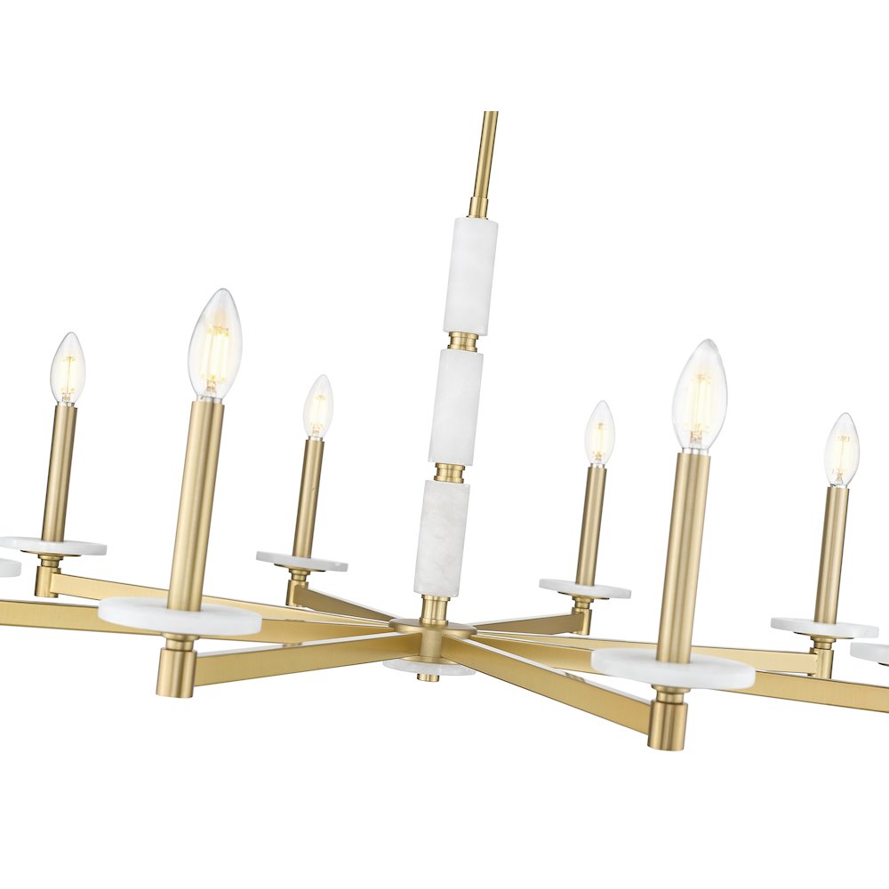 Z-Lite Kaden 8 Light Chandelier in Modern Gold color, Steel frame. Picture 4