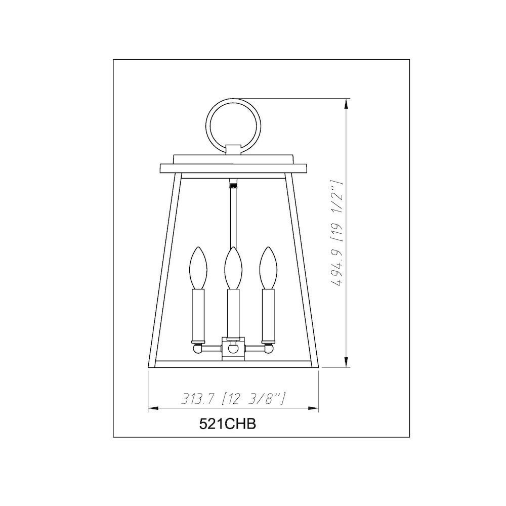 Z-Lite 4 Light Outdoor Chain Mount Ceiling Fixture. Picture 8