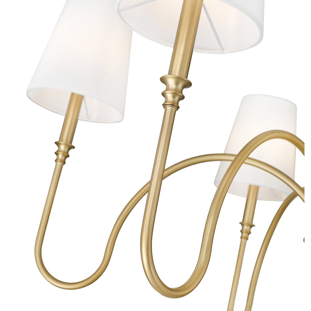Z-Lite 6 Light Chandelier, Rubbed Brass. Picture 4