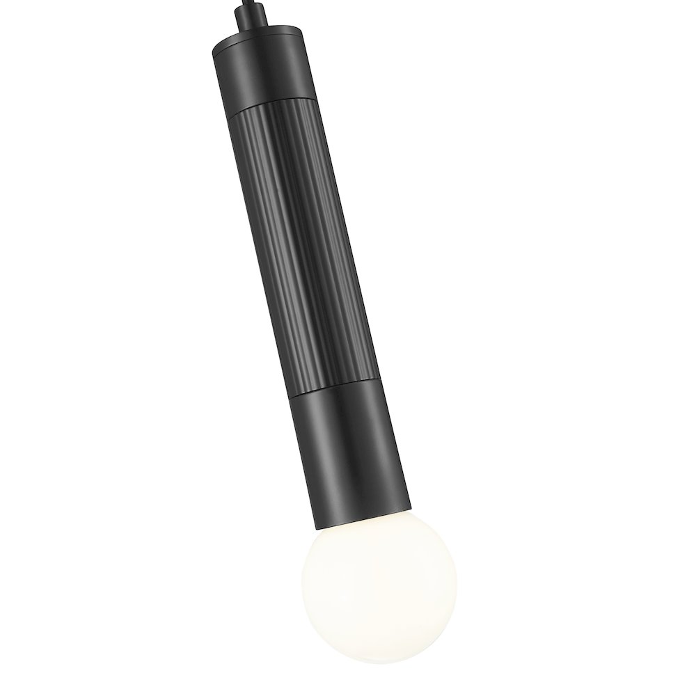 Z-Lite Stari 1 Light Pendant in Matte Black color, Steel frame. Picture 4