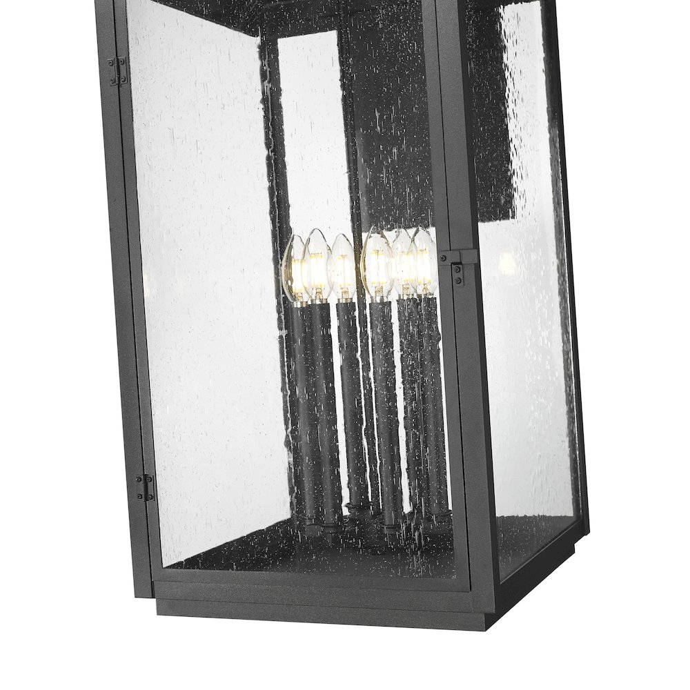 Z-Lite Hartwell 6 Light Outdoor Wall Light in Sand Black color, Aluminum frame. Picture 4