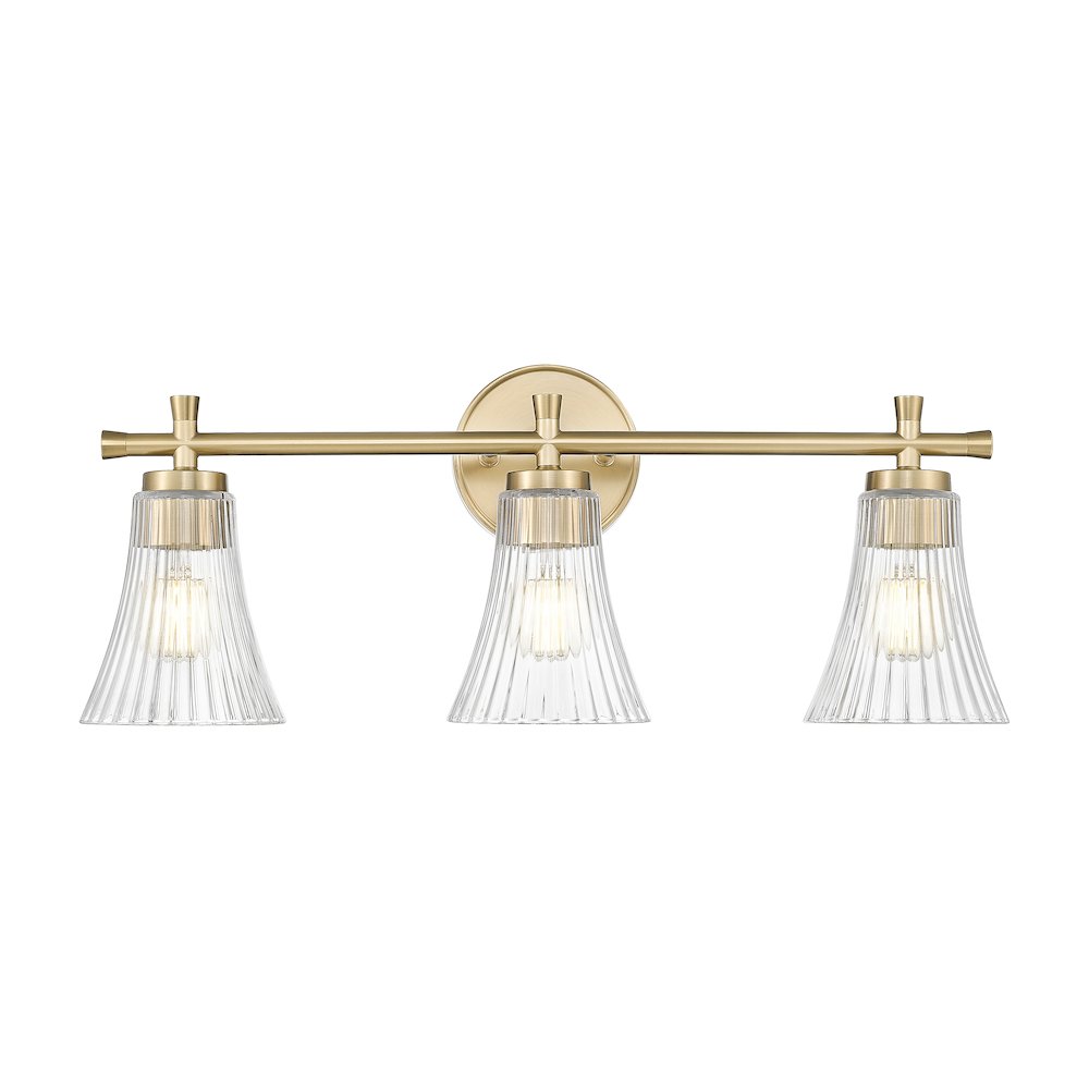 Z-Lite Belle 3 Light Vanity in Modern Gold color, Steel frame. Picture 2