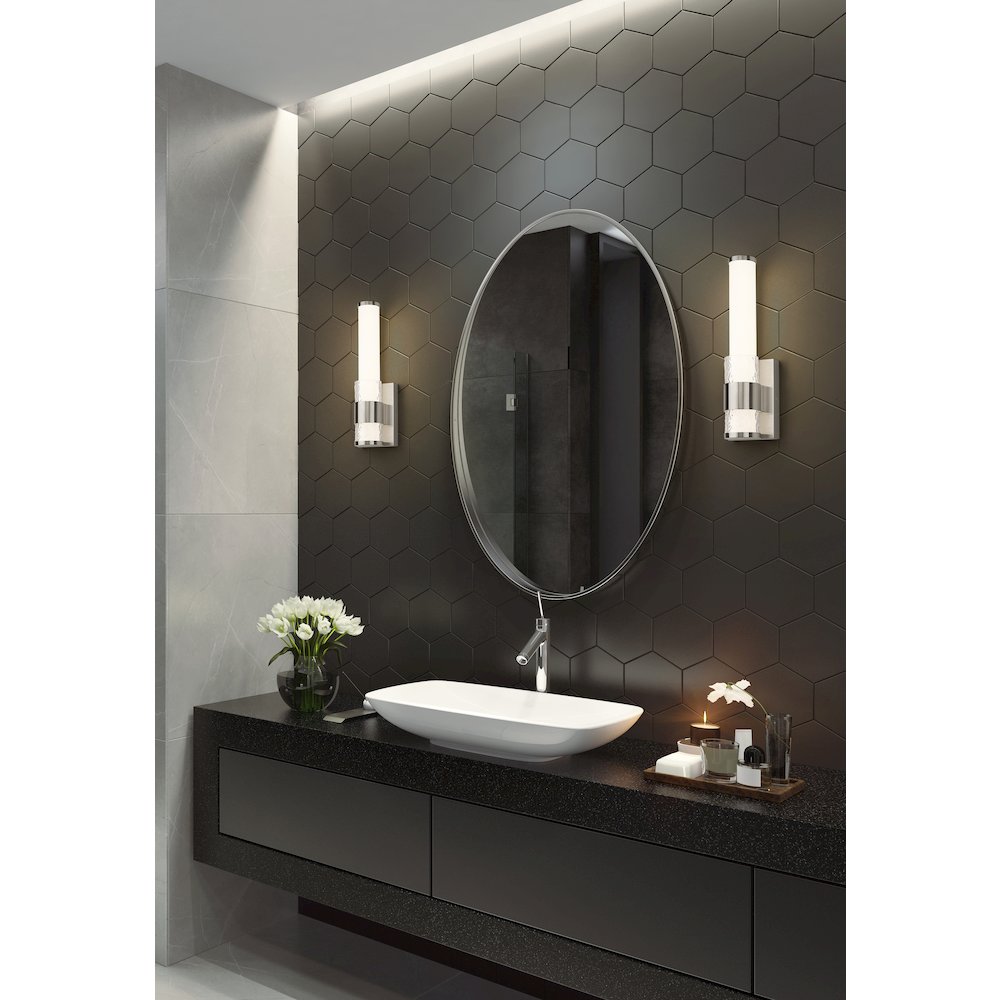 Z-Lite Egon 1 Light Wall Sconce in Brushed Nickel color, Steel frame. Picture 7
