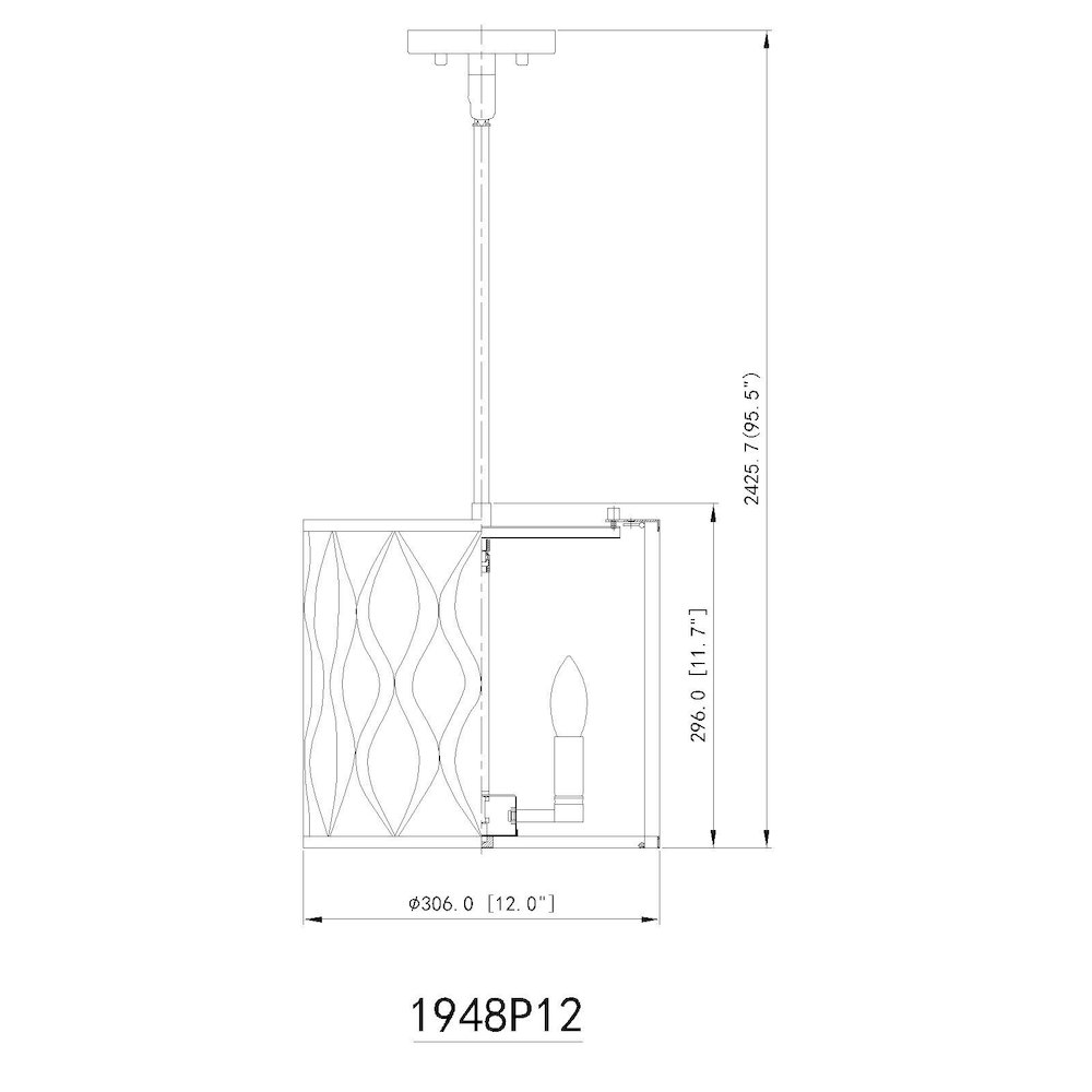 Z-Lite 3 Light Pendant. Picture 8