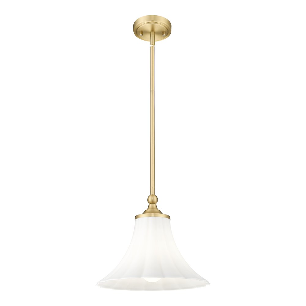 Z-Lite 1 Light Pendant, Modern Gold. Picture 3