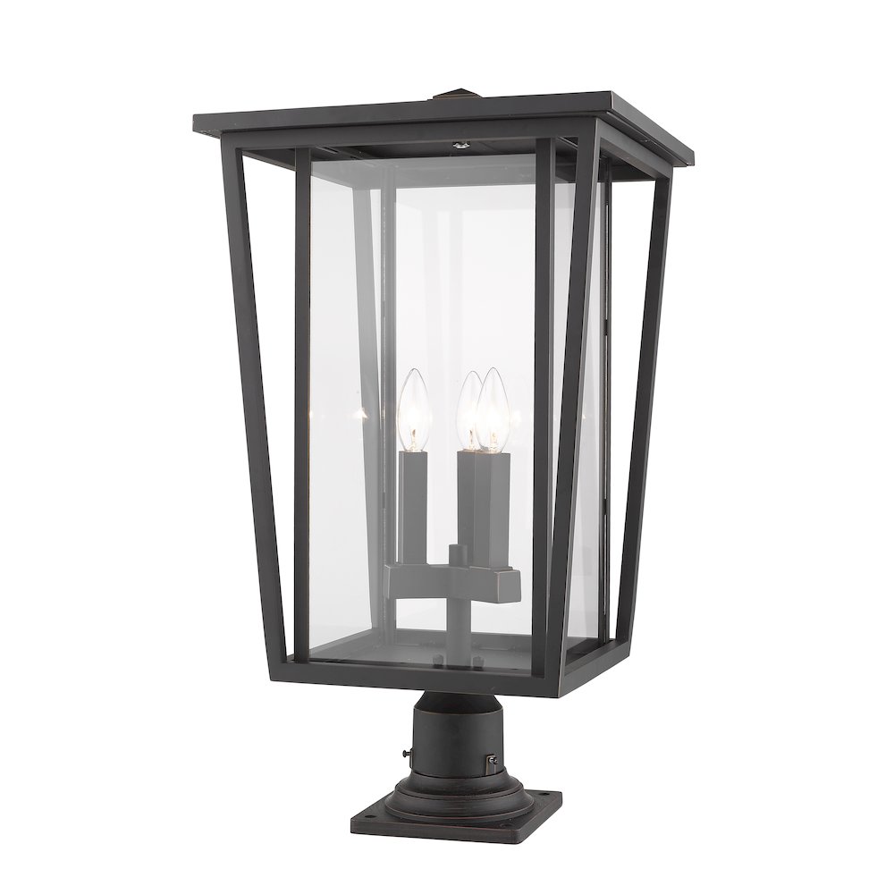 Z-Lite 3 Light Outdoor Pier Mounted Fixture. Picture 3