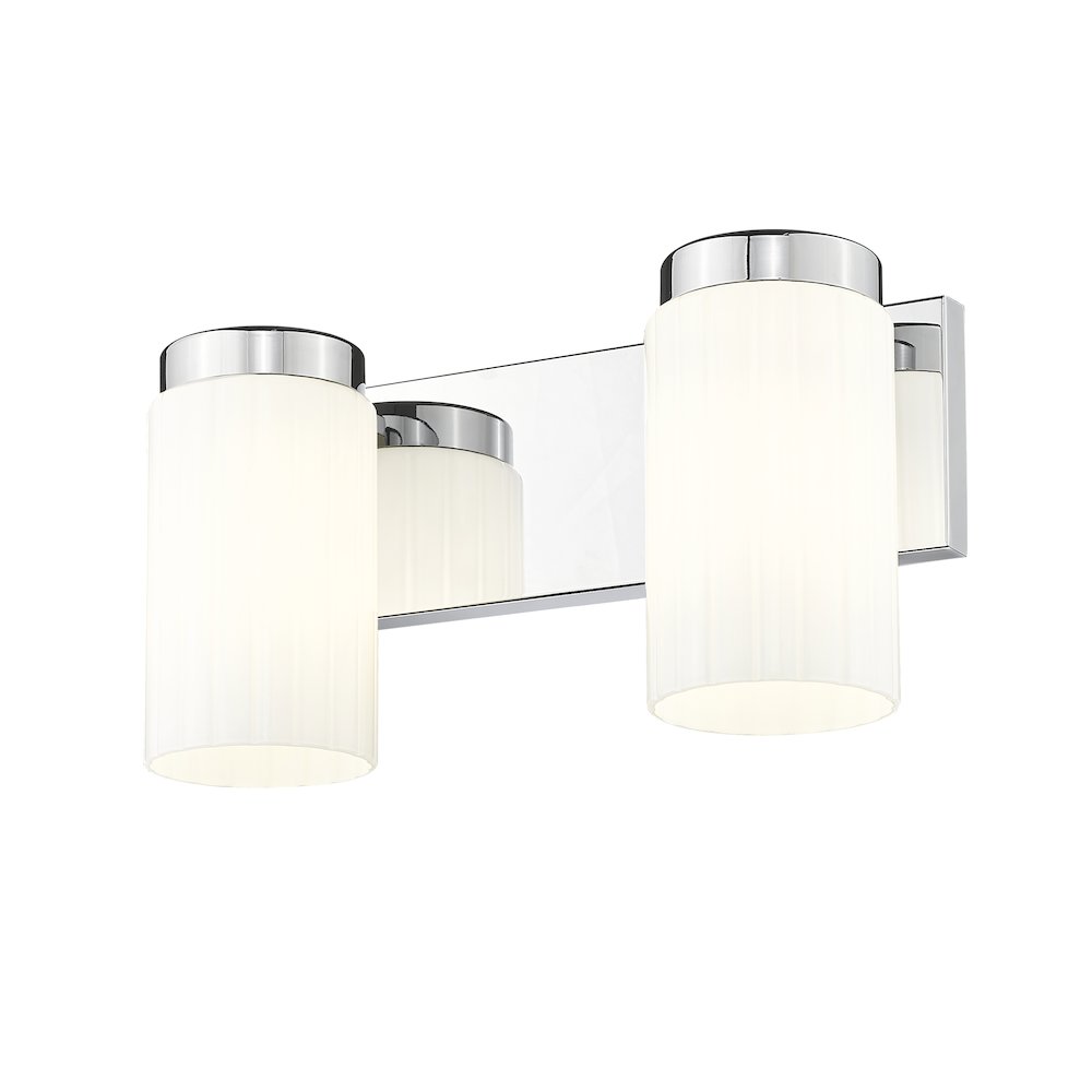 Z-Lite Burk 2 Light Vanity, Chrome. Picture 2