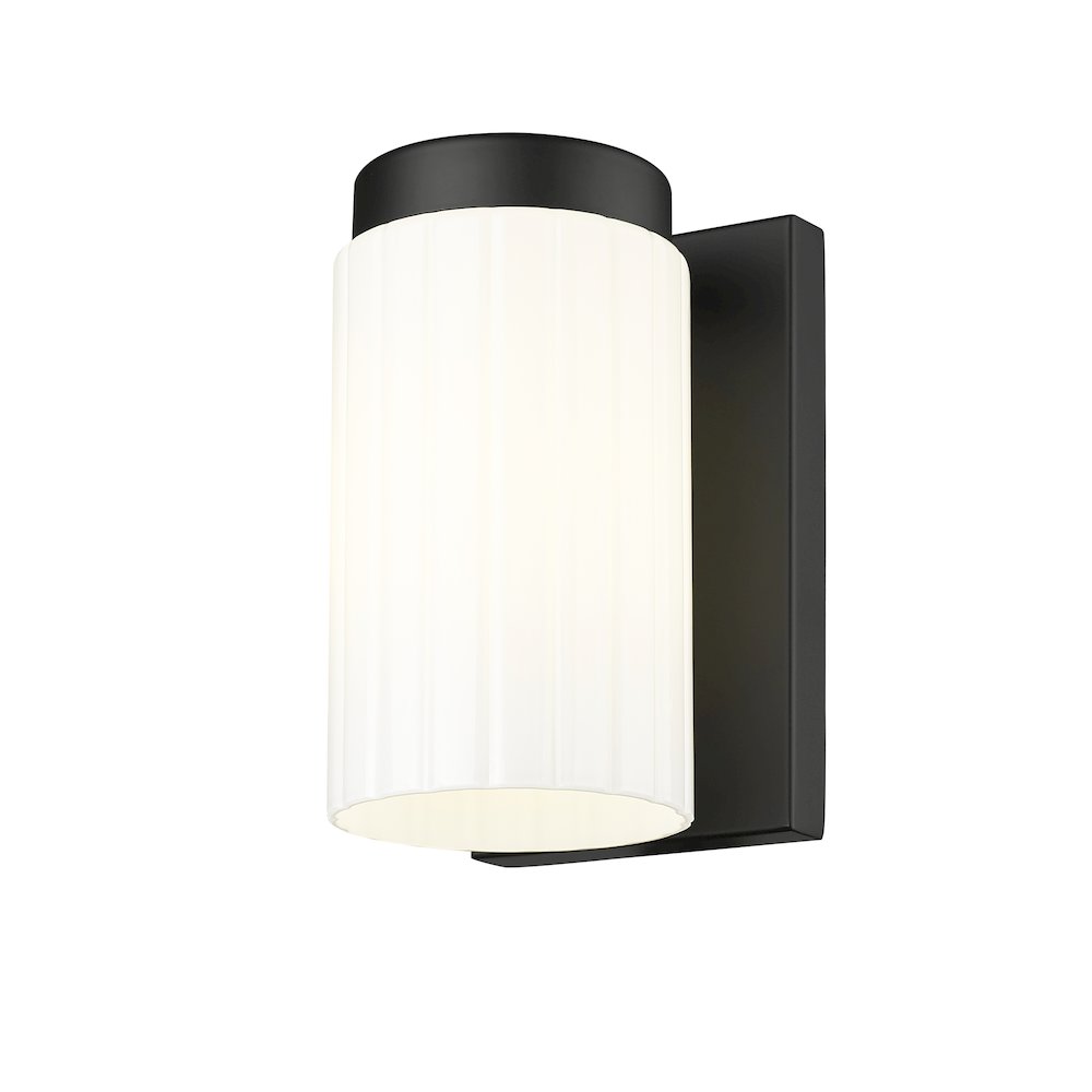 Z-Lite Burk 1 Light Wall Sconce, Matte Black. Picture 2