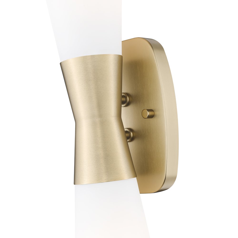 Z-Lite 2 Light Wall Sconce, Modern Gold. Picture 4